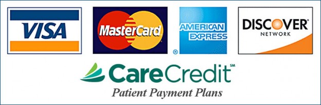 We Accept Credit Cards as well as Care Credit